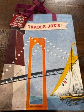 Trader Joe's Rhode Island Reusable Grocery Bag - Blue/Orange/Yellow